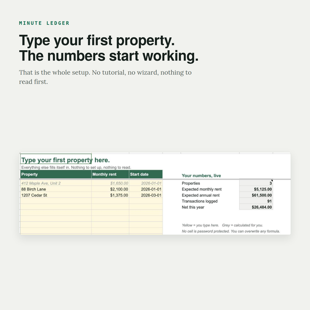 Rental Property Tracker — Schedule E Ready